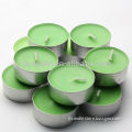 green tea lights candle